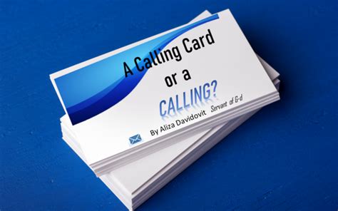 These are the perfect size for the bag tag pouches. A Calling Card or a Calling? | Aliza Davidovit | The Blogs