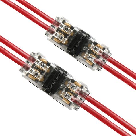 12pcs Wire Connectors 2 Pin Low Voltage Electrical H Tap Quick Splice