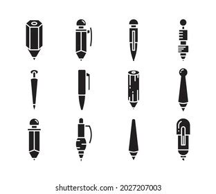 Pen Pencil Icons Set Vector Illustration Stock Vector Royalty Free Shutterstock