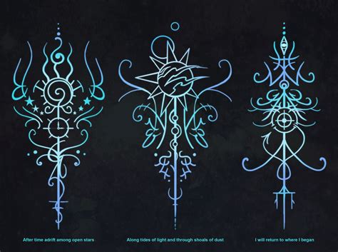 These Sigils Were Commissioned To Represent A Quote From Mass Affect 2