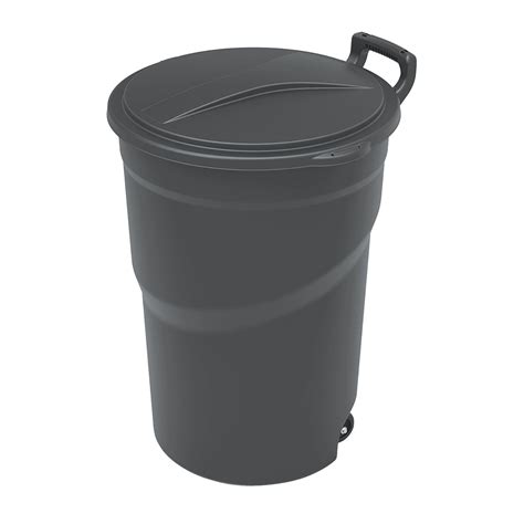 121 L Outdoor Trash Can With Reinforced Handles And Wheels Trash Cans