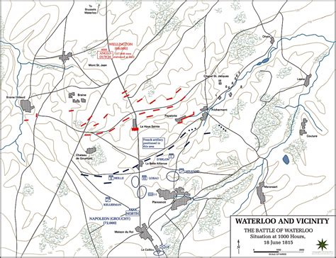 Map Of The Battle Of Waterloo June 18 1815 Usma