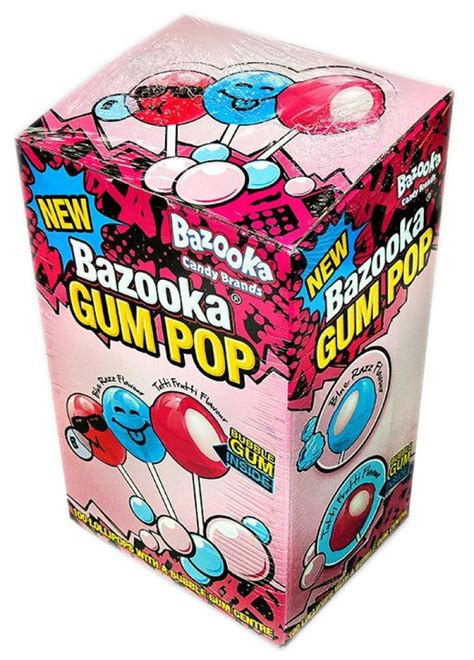 Case Price Bazooka Gum Pops 14g X 100 Approved Food