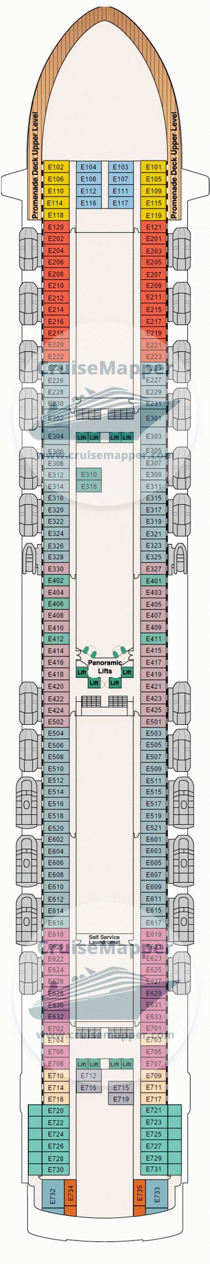 Ruby Princess deck 8 plan | CruiseMapper