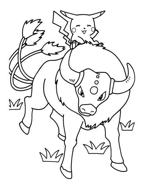 Solgaleo is vulnerable to dark, fire, ghost and ground type moves. Tauros Pokemon Coloring Page - Coloring Home