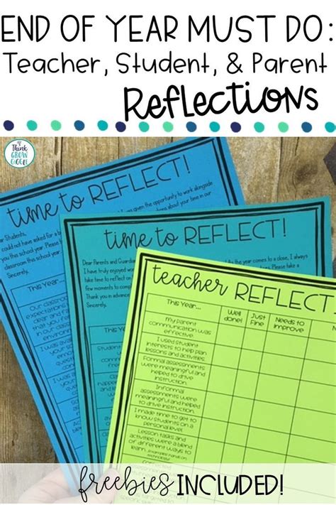 Teachers Use These Free Teacher Reflection Forms To End Your School
