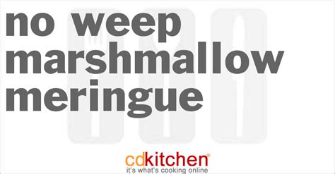 No Weep Marshmallow Meringue Recipe