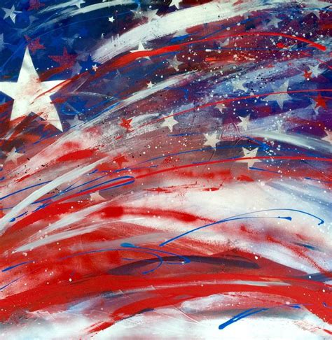 Deconstructed American Flag Painting By Mg Stout Saatchi Art