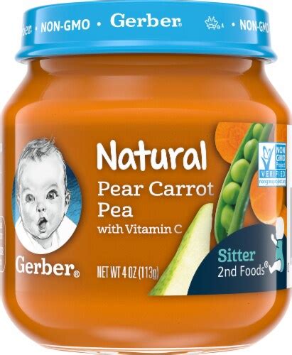 Gerber® 2nd Foods Pear Carrot Pea Baby Food Jar 4 Oz Harris Teeter