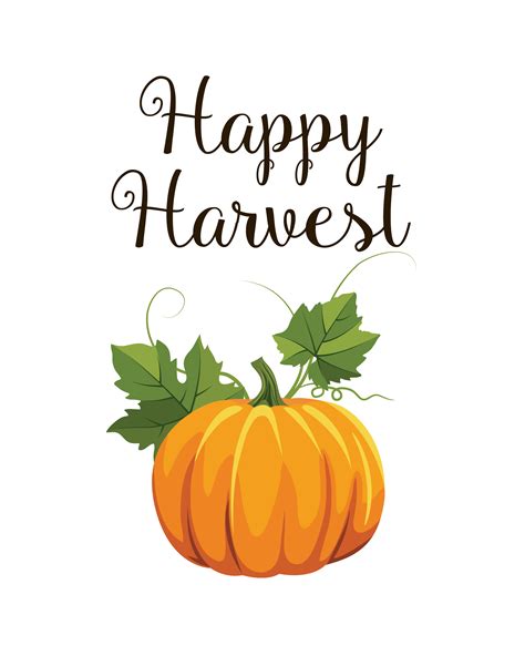 Happy Harvest Fall Printablepng 2400×3000 Pixels