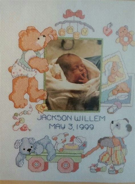 Design works crafts counted cross stitch, woodland baby sampler, 12 by 13 inches. Pin on Cross stitching for you at etsy.com/shop ...
