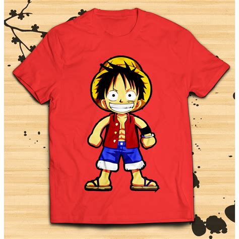 One Piece Anime Chibi Luffy Cute Shirt Shopee Philippines