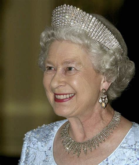 Queen Elizabeth Ii Wearing Queen Alexandra Kokoshnik Tiara The Royal