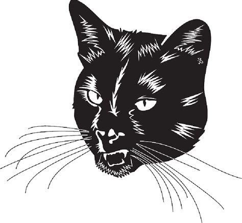 Black Cat Head Logo Logodix