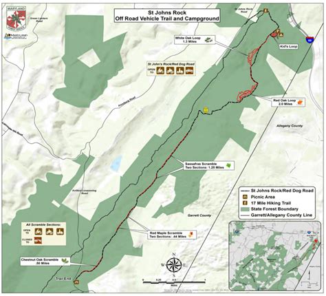 St Johns Rock Orv Trail Map Deep Creek Times