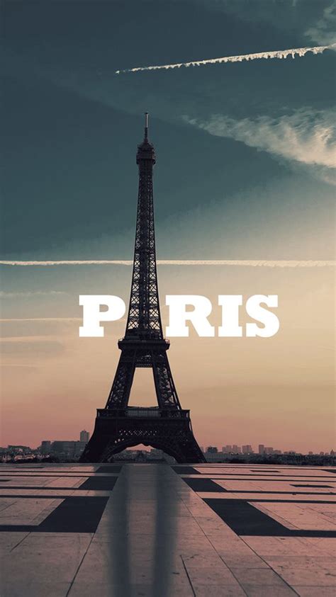 Paris Eiffel Tower Typography Iphone 6 Wallpaper Ipod
