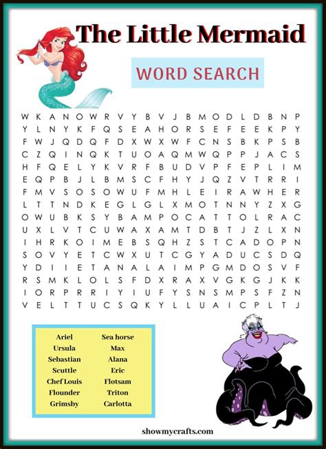 Printable Disney Word Search Printable Word Searches