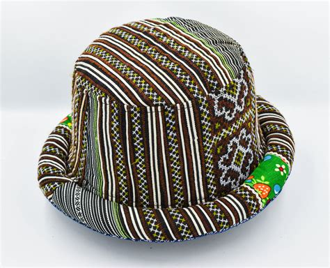 Unique Bucket Hat With Tapestry Sections Hipster Hat Funky Etsy