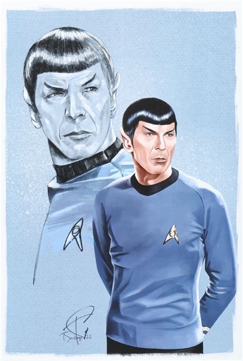 Spock Leonard Nimoy Star Trek 13x19 Signed Lithograph By Tony