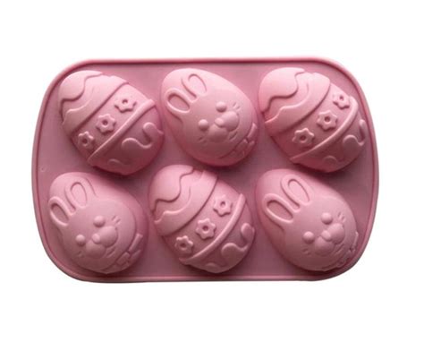 6 Cavity Rabbit Eggs Silicone Mold Bakeware Tools For Cake Etsy