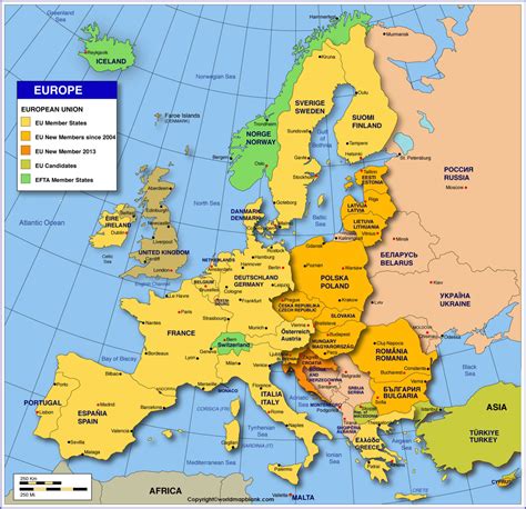 The list below includes all entities falling even partially under any of the various common definitions of europe, geographical or political. Labeled Map of Europe | World Map Blank and Printable
