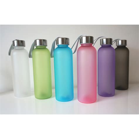 Botol Minum Plastik Tabung Clear Color Frosted 550 ml - SM ...