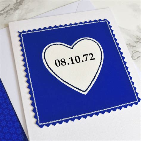 Personalised Sapphire Wedding Anniversary Card By Jenny Arnott Cards