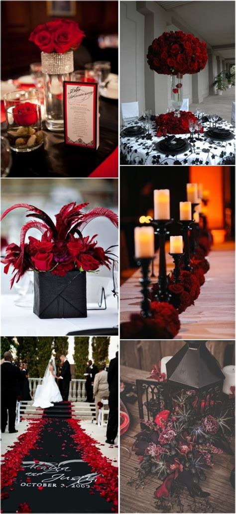 18 Black And Red Wedding Color Ideas