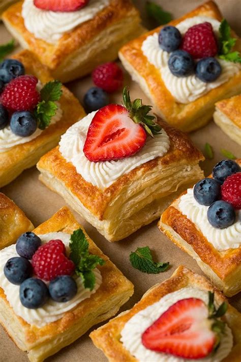 Puff Pastry Fruit Tarts With Ricotta Cream Filling Cooking Classy