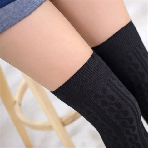 Fashion Sexy Warm Thigh High Over The Knee Socks Long Cotton Stockings For Girls Ladies Women