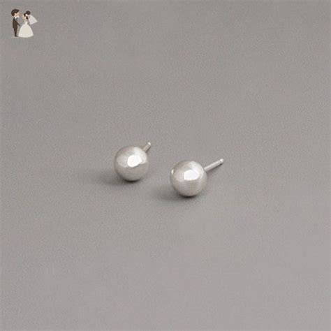 Sterling Silver Ball Stud Pair Of Earrings Size Mm Dainty Designer