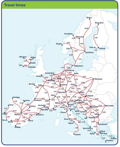 European Railway Map Europe Train Travel Eurail Map Europe Train
