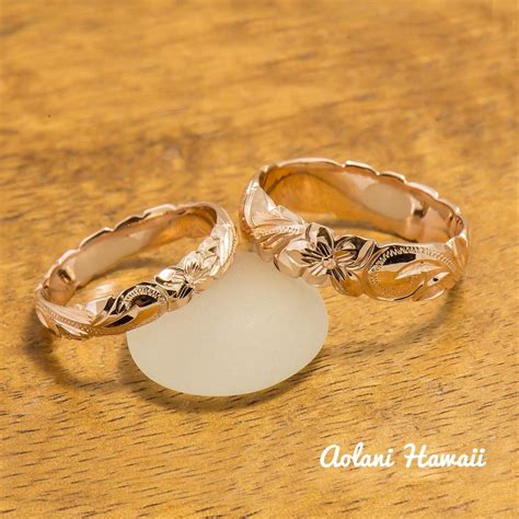 Discover styles in white gold and silver, black diamond and colored diamond, and even diamond wedding bands. Gold wedding Ring Set of Traditional Hawaiian Hand ...