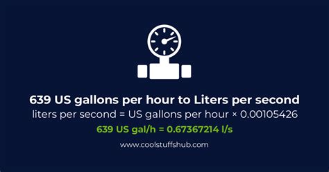 Convert 639 Us Gallons Per Hour To Liters Per Second 639 Us Galh To L