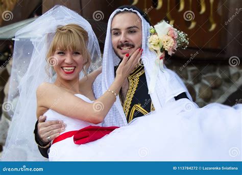 Eastern Groom And Russian Bride Editorial Photography Image Of Married August 113784272