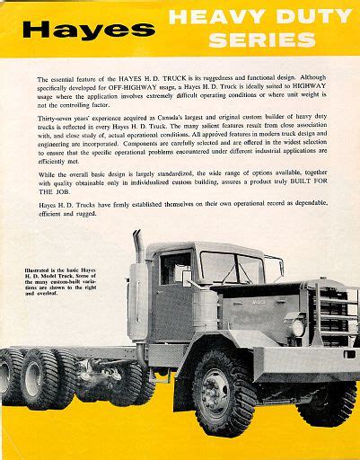 Hayes Heavy Duty Trucks And Tractors 1960 Album Dutch Model Truck Club