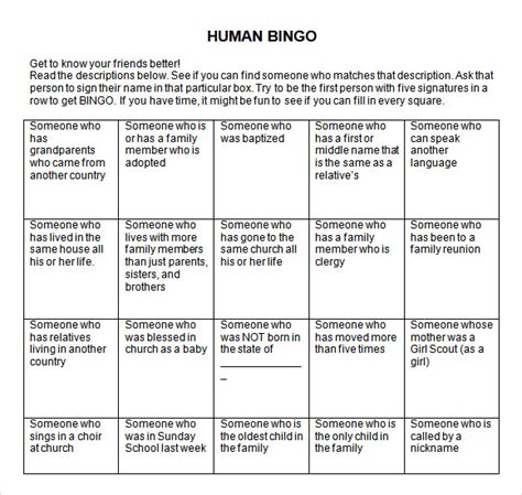 Use sight words (such as the ones from the dolch word list) to help the younger ones learn to read. 9+ Blank Bingo Samples - PDF, Word | Sample Templates