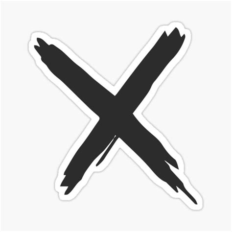 X Sticker By Dimx Redbubble