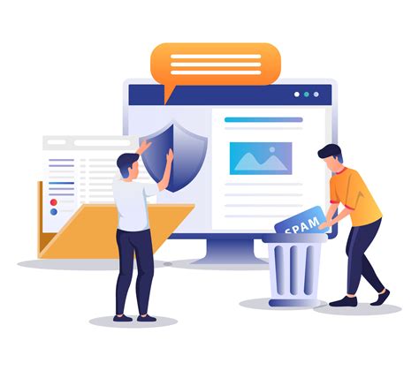 Remove spam for data security 4578688 Vector Art at Vecteezy