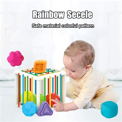 Baby Shape Sorting Toy Motor Skill Tactile Touch Toy 10 Months To 3