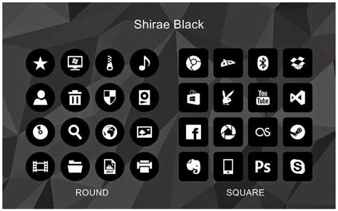 These free images are pixel perfect to fit your design and available in both png and vector. Shirae Black Icon Pack Full HD #cleodesktop Download http ...