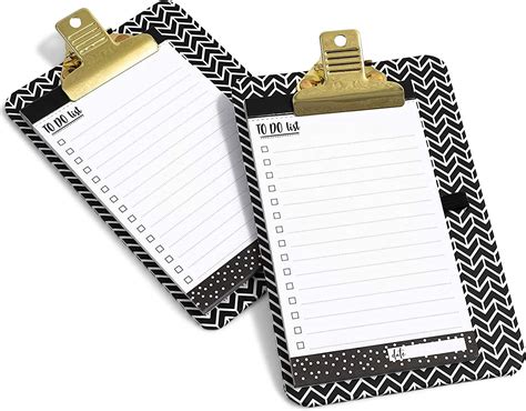 Mini Clipboards With To Do Notepads 63 X 4 In 2 Pack