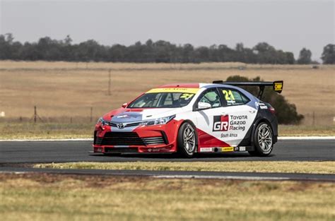 Unique livery with factory toyota racing colors. Early success for Toyota at GTC race - Corolla racecar opens 2020 account with a win | Wheels24