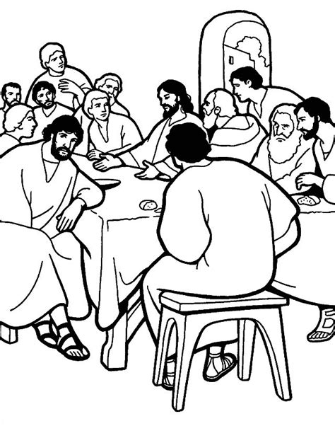 Jesus Washing His Disciples Feet Coloring Pages