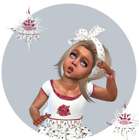 Designer Set Dress And Headband For Little Girls At Sims4 Boutique Sims