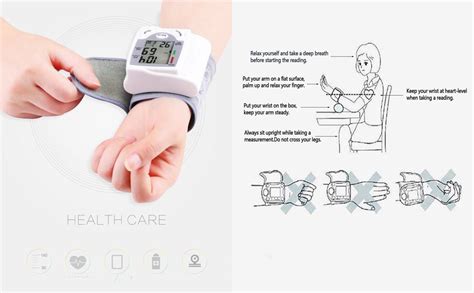 Blood Pressure Monitor Wrist Adjustable Wrist Cuff Digital Home Blood