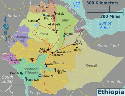 Fileethiopia Regions Mappng Wikitravel Shared