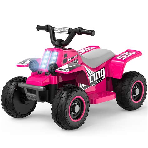 Mototec 24v Kids Battery Powered Atv Four Wheeler V4 Camo Pink