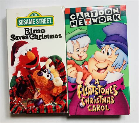 Sesame Street Elmo Saves Christmas Vhs 1996 A Flintstone Christmas