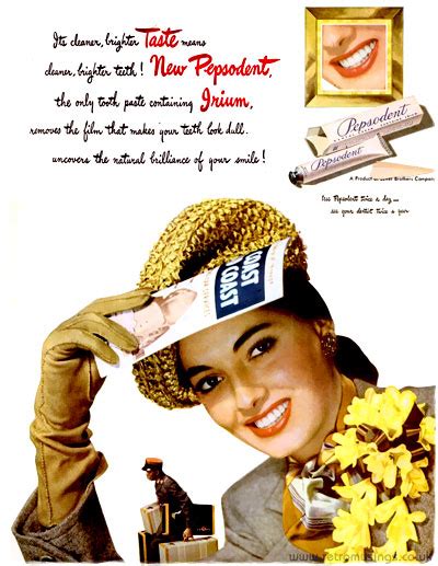 pepsodent ~ toothpaste adverts [1946 1947] retro musings